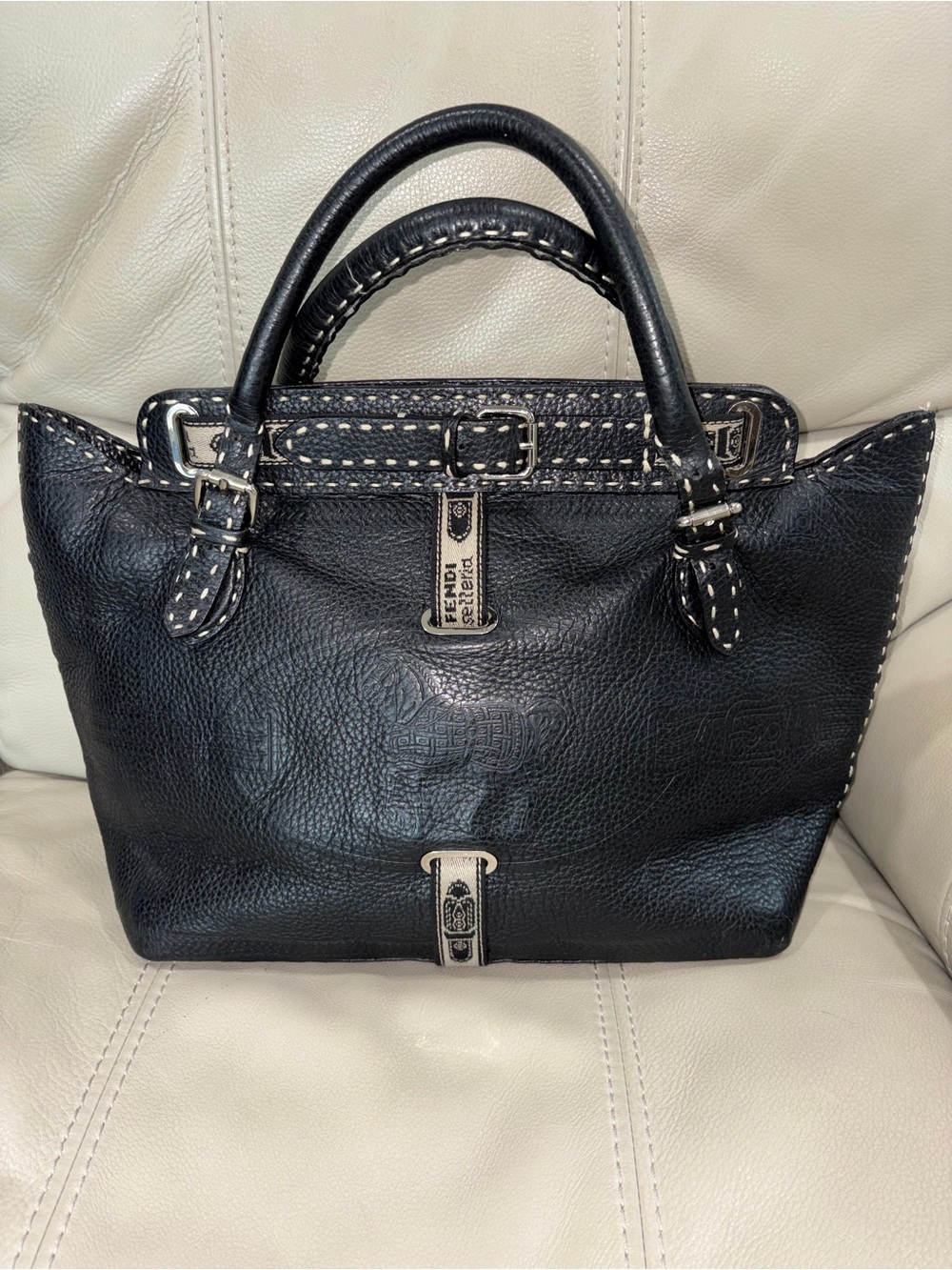 Fendi Selleria Villa Borghese leather bag GORGEOUS!